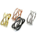 Charms Women Fashion Accessory Wholesale 925 Silver Jewelry Two Finger Rings R10549